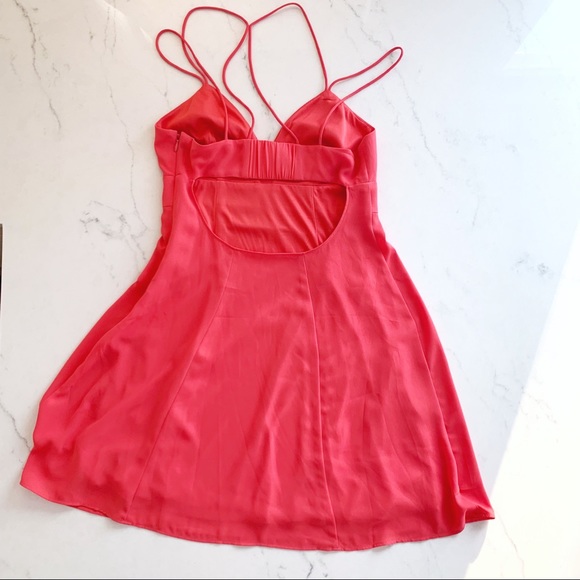 EXPRESS Babydoll Dress in Coral - Picture 6 of 8